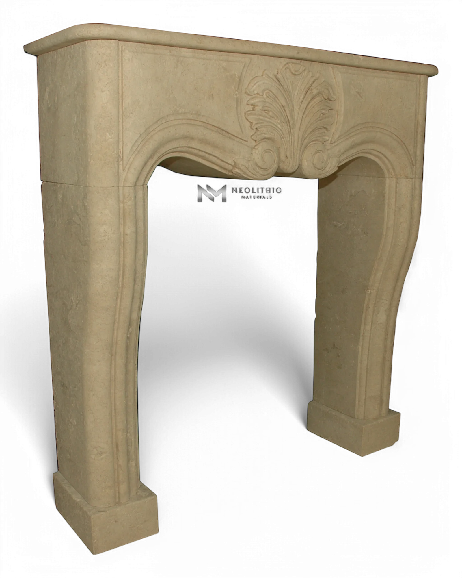 Limestone Fireplace Mantel - Image 2